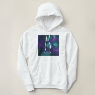 Lila möter turkos modern abstrakt Fractal Art T Shirt