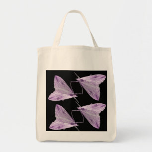 Lila Moth Art Tote Bag Tygkasse