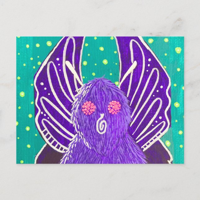 Lila Mothman vykort (Framsida)