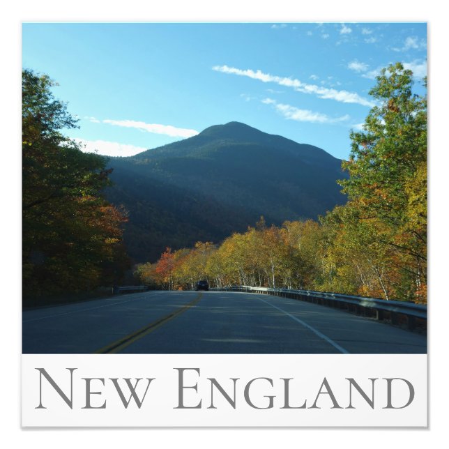 Lila Mountain Contrasts New England Fototryck (Framsidan)