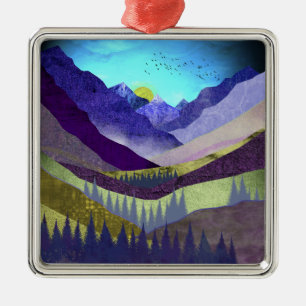 Lila Mountain Majesty Julgransprydnad Metall