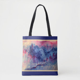 Lila Mountain Majesty Tote Tygkasse