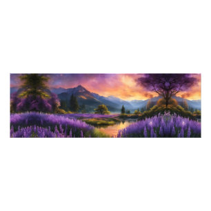 Lila Mountain Valley Sunrise Fototryck