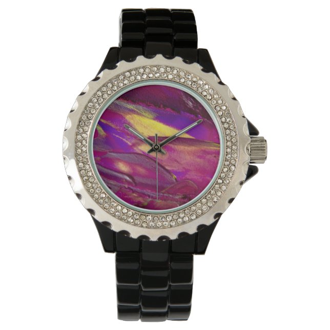 Lila Mountains Art Watch Armbandsur (Framsida)