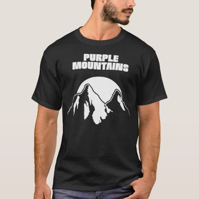 Lila Mountains David Berman Baseball Sleeve T Shirt (Framsida)