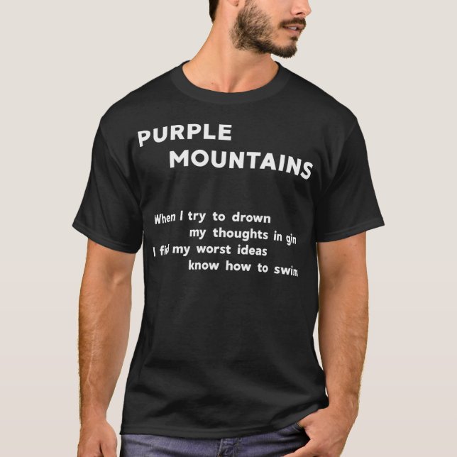Lila Mountains Inspired Active T Shirt (Framsida)