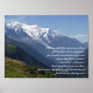 Lila Mountains Majestät Poster