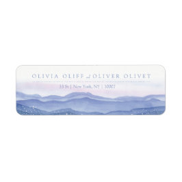 Lila Mountains Returadress Returadress Etikett