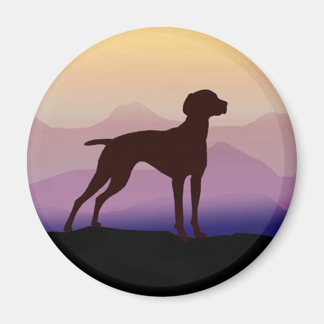 Lila Mountains Vizsla Magnet (Framsidan)