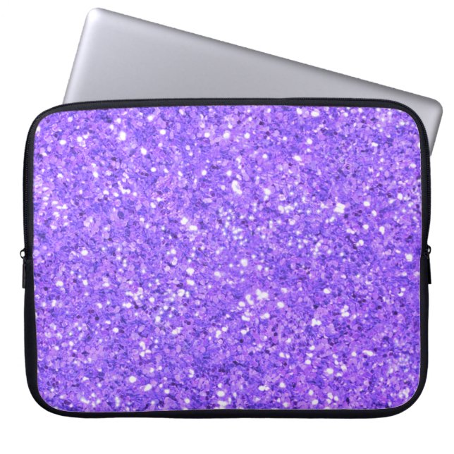 Lila mousserande glitter mönster laptop fodral (Framsidan)