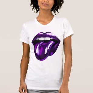 Lila mun t shirt