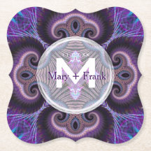 Lila Mushroom Mandala Fractaler Monogram