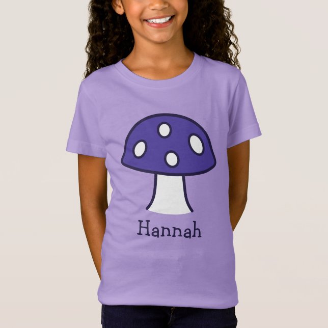 Lila Mushroom T-Shirt (barn) (Framsida)