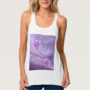 Lila Musik noter & Ro Racerback Tanktop Linne Med Racerback