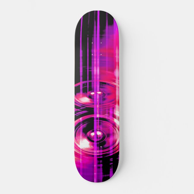 Lila musikhögtalare mini skateboard bräda 18,5 cm (Framsida)