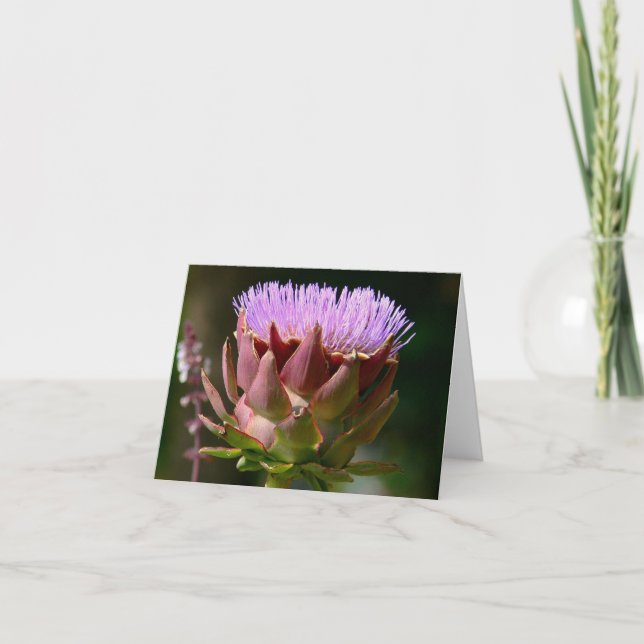"LILA MUSK THISTLE"/FOTOG. NOTECARD KORT (Framsida)