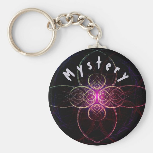 Lila Myasty Space Fractal Nyckelring (Framsidan)