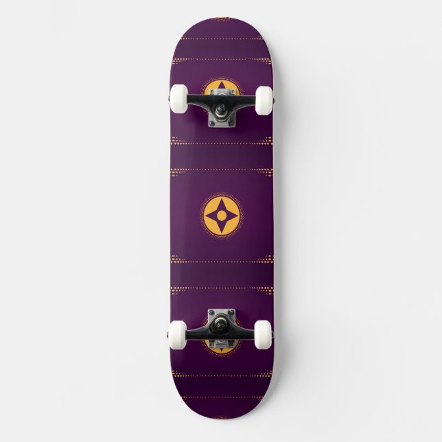 Lila Mystic Mini Skateboard Bräda 18,5 Cm (Framsida)