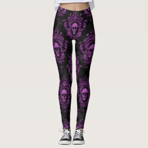 Lila Mystic Skullager Leggings