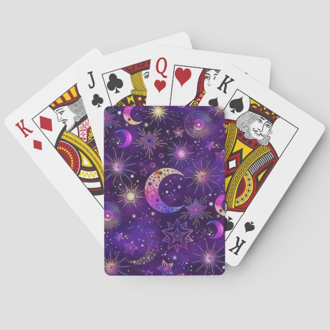 Lila Mystical Galaxy Casinokort (Baksidan)