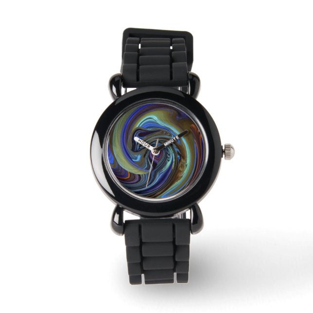 Lila N Guld Abstrakt Dream Catcher bevakningar Armbandsur (Framsida)