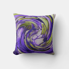 Lila N Lime Abstrakt Art Dekorativ kudde