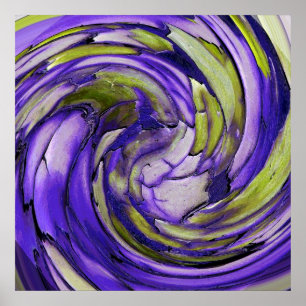 Lila N Lime Abstrakt Art Poster