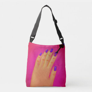 Lila Naglar Nagel Tech Tote Bag Axelväska