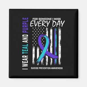 Lila någon jag saknar Suicide Awareness Ameri Magnet