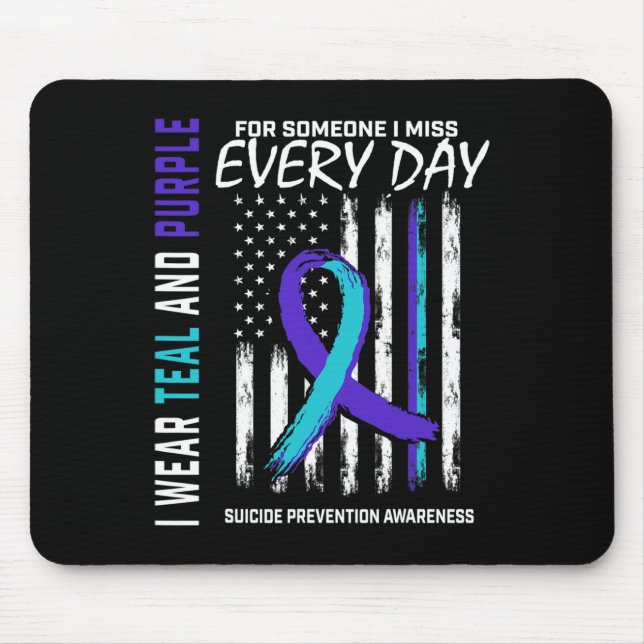 Lila någon jag saknar Suicide Awareness Ameri Musmatta (Framsidan)