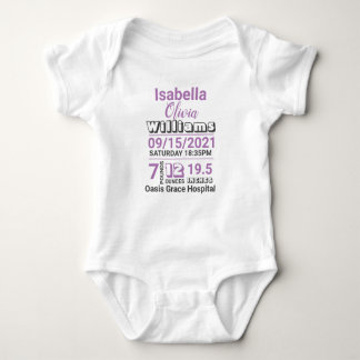 lila-namn-baby-födelsetal t shirt