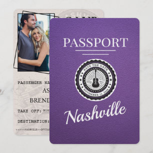 Lila Nashville Passport Spara datum Datumet
