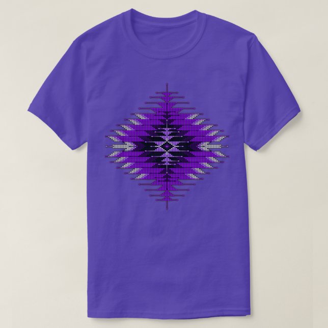 Lila Native American SouthwestStyle Sunburst T Shirt (Design framsida)