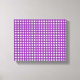 Lila nätstycke mönster med kvadratiska maskor canvastryck