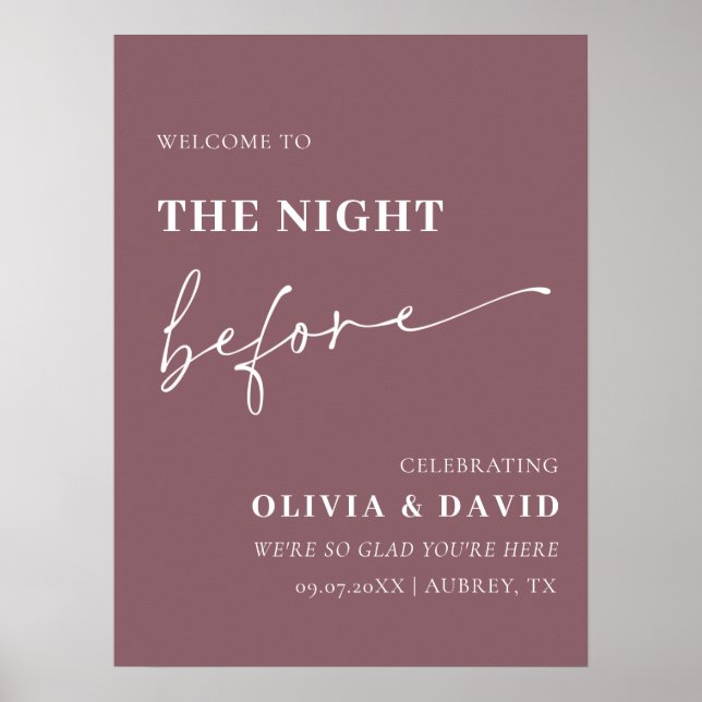 Lila Natten före repetitionsmiddagen Poster (Framsidan)