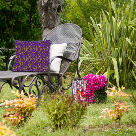 Lila Natural Brown Flowers Kudde