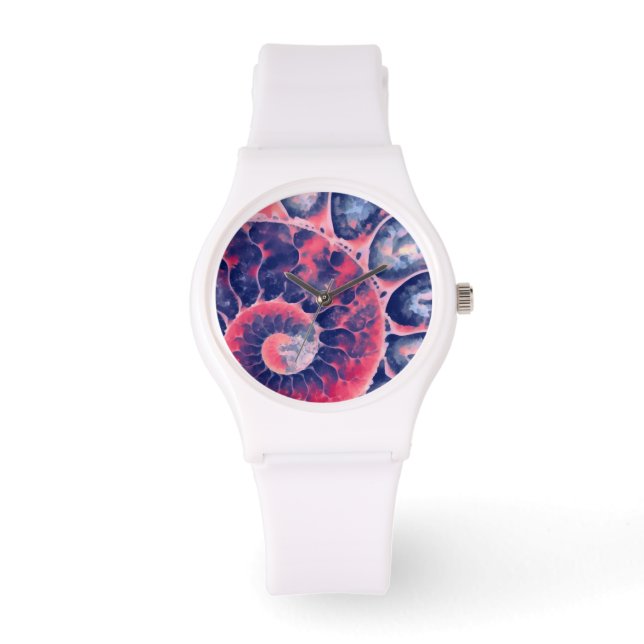 Lila Nautilus Armbandsur (Framsida)