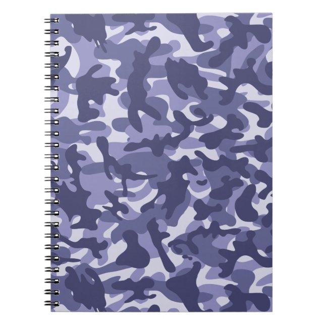 Lila Navy Camouflage Anteckningsbok (Framsidan)