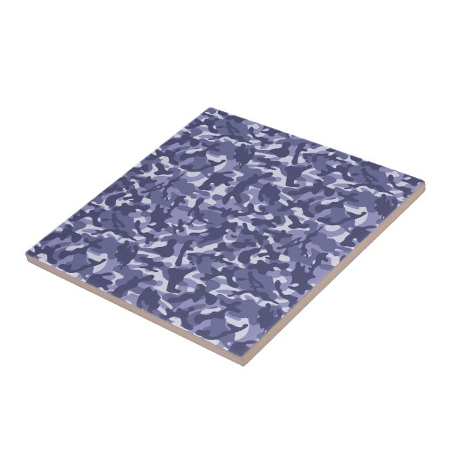 Lila Navy Camouflage Kakelplatta (Sidan)
