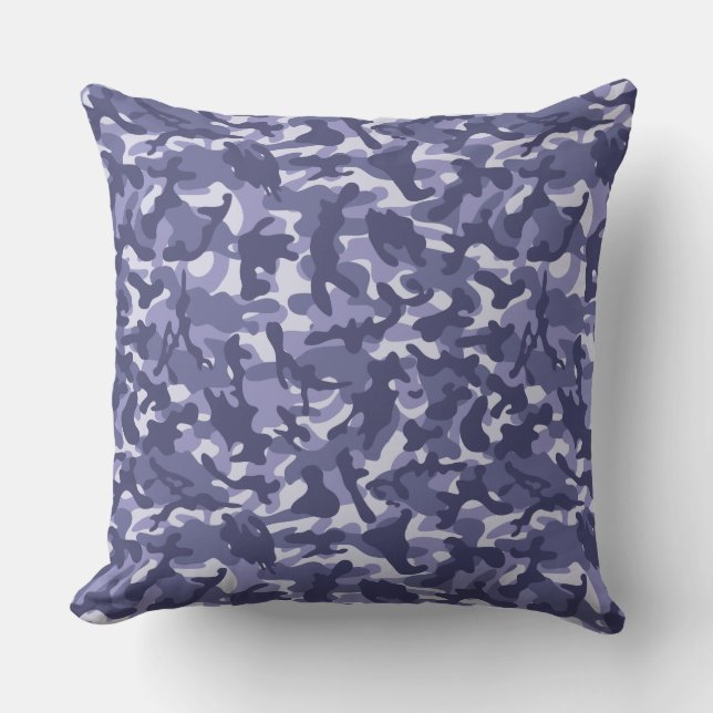 Lila Navy Camouflage Kudde (Framsida)