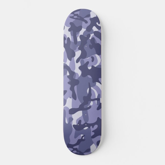 Lila Navy Camouflage Mini Skateboard Bräda 18,5 Cm (Framsida)