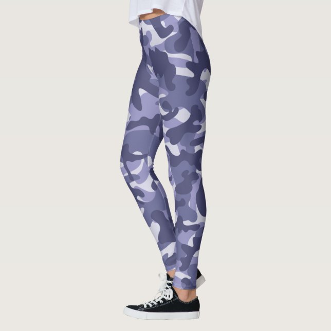 Lila Navy Kamouflage  Leggings (Vänster)