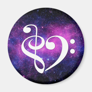 Lila Nebula av RKRING Heart Fuchsia Magnet