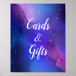 Lila Nebula Celestial Art Rymden Bröllop Poster