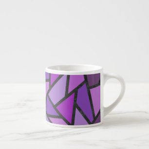 Lila nedfläckad glas mönster espressomugg