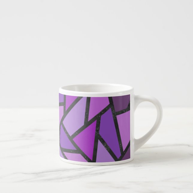 Lila nedfläckad glas mönster espressomugg (Höger)