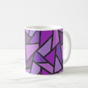 Lila nedfläckad glas mönster kaffemugg
