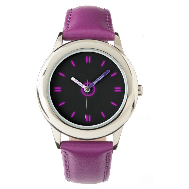 Lila Neon Armbandsur (Framsida)