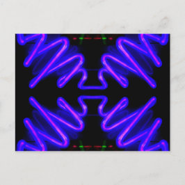 Lila Neon Arrows 8 - Urban City Art Vykort