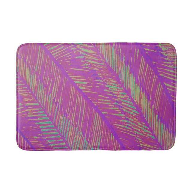 Lila Neon Handflatan Bath Mat Badrumsmatta (Framsidan)